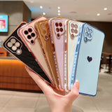 Luxury Plating Love Heart Compatible with Samsung Case