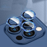 Diamond Lens Metal Ring Protector Glass Compatible with iPhone Camera Protectors