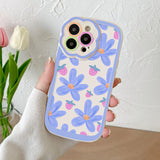 Flower Floral Matte Soft TPU Compatible with iPhone Case