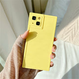 Cute Love Heart Lens Candy Solid Color Square Shockproof Compatible with iPhone Case