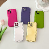 Wave Frame Plating Shockproof Compatible with iPhone Case