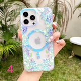 Vintage Flower for Magsafe Magnetic Wireless Charging Compatible with iPhone Case