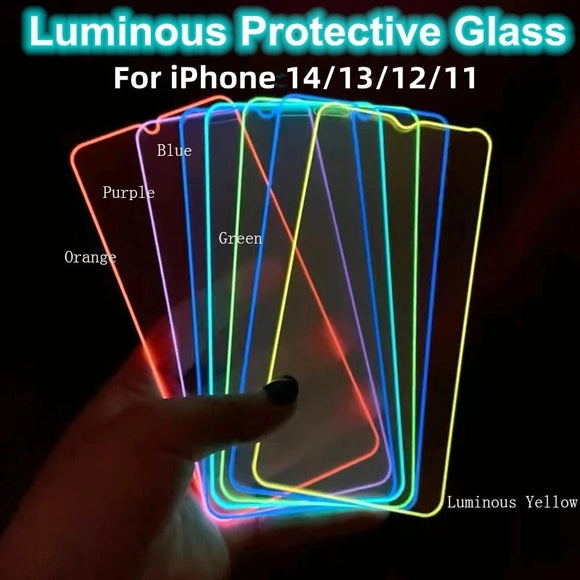 Luminous Tempered Glass Compatible with iPhone Screen Protectors