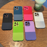 Contrast Color Silicone Compatible with iPhone Case