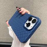 Breathable Mesh Grid Weave Leather Compatible with iPhone Case