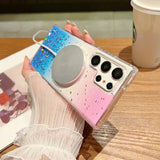 Gradient Glitter for Magnetic Magsafe Wireless Charging Soft Silicone Clear Compatible with Samsung Case