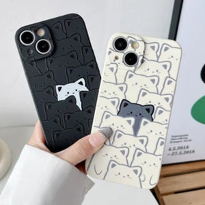 Cute Cartoon Couple Bear Compatible with iPhone Case