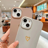 Love Heart Couples Matching Compatible with iPhone Case
