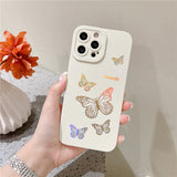 Laser Colorful Butterfly Compatible with iPhone Case