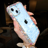 Luxury Glitter Bling Sparkling Diamond Crystal Transparent Compatible with iPhone Case