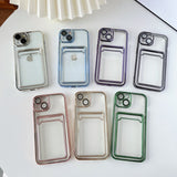 Plating Wallet Card Holder Compatible with iPhone Case