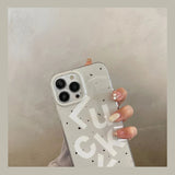 Luxury Lucky Letter Plating Soft Silicone Clear Compatible with iPhone Case