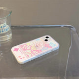 Cartoon Flower Invisible Stand Holder Compatible with iPhone Case