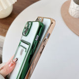 Plating Wallet Card Holder Compatible with iPhone Case