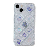 Luxury 3D Laser Gradient Heart Diamond Clear Soft Compatible with iPhone Case