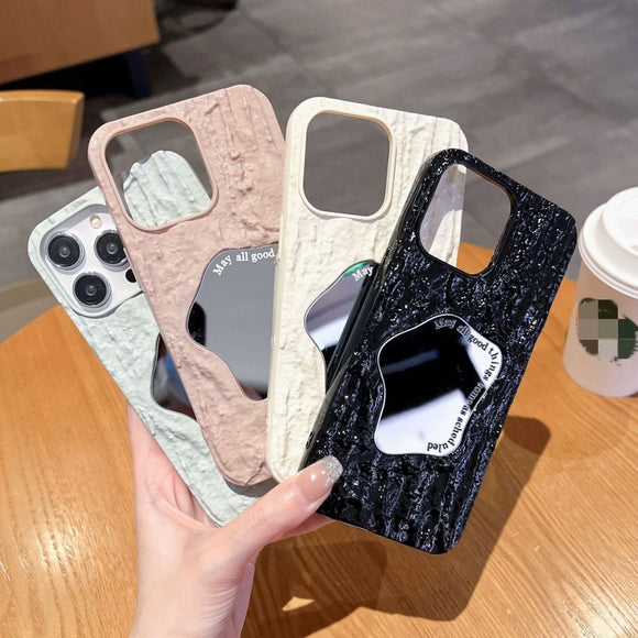 Pleated Mirror Compatible with iPhone Case