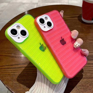 3D Stripe Silicone Transparent Compatible with iPhone Case