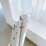 Cute Love Heart Transparent Compatible with iPhone Case