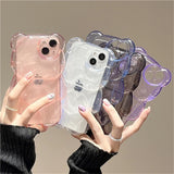 Cute 3D Bear Transparent Compatible with iPhone Case