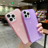 Glitter Bling Sparkling Diamond Crystal Clear Soft Silicone Compatible with iPhone Case