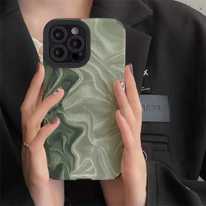 Green Art Painting Print Compatible with iPhone Case