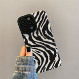 Zebra Stripe Shockproof Soft Silicone Compatible with iPhone Case