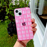 3D Ice Cubes Weave Grid Compatible with iPhone Case