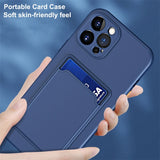 Slim Silicone Card Holder Wallet Compatible with iPhone Case
