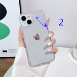 Laser Colorful Gradient Clear Compatible with iPhone Case