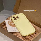 Curly Wavy Frame Candy Color Compatible with iPhone Case