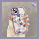 Cute Love Heart Smile Camera Protection Clear Compatible with iPhone Case