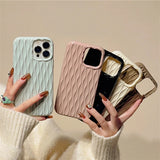 Luxury 3D Wrinkle Glitter Soft Silicone Compatible with iPhone Case