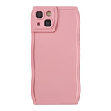Cute Candy Solid Color Wave Frame Compatible with iPhone Case