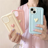 Cute Love Heart Soft Compatible with iPhone Case