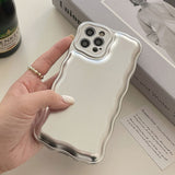 Luxury Plating Shockproof Wave Frame Compatible with iPhone Case