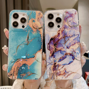 Luxury Marble Shell Pattern Compatible with iPhone Case