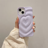3D Cute Heart Love Candy Color Compatible with iPhone Case