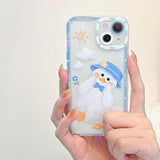 Cute Animal Duck Flower Compatible with iPhone Case