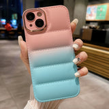 Gradient Color Down Jacket Compatible with iPhone Case