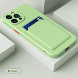 Slim Silicone Card Holder Wallet Compatible with iPhone Case
