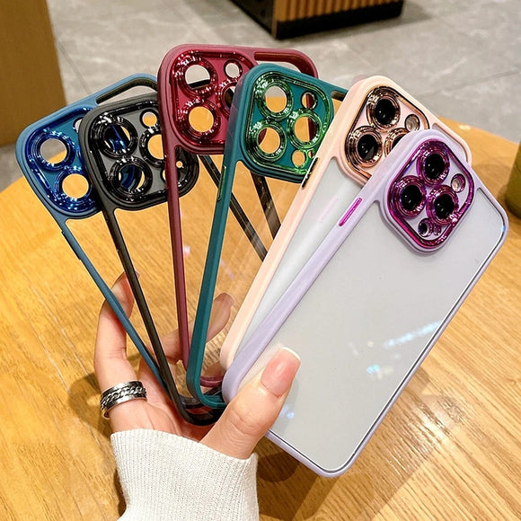 Transparent Shockproof Camera Lens Compatible with iPhone Case