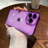 Candy Color Transparent Shockproof Compatible with iPhone Case