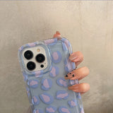 Purple Leopard Pattern Cushion Compatible with iPhone Case