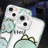 Cute Cartoon Dinosaur Clear Compatible with iPhone Case